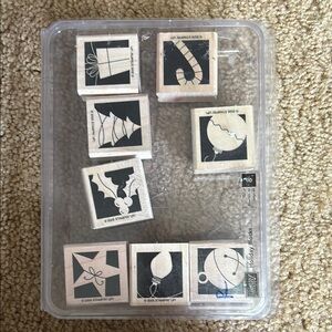 Stampin' Up! Festive Black and White Rubber Stamps